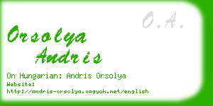 orsolya andris business card